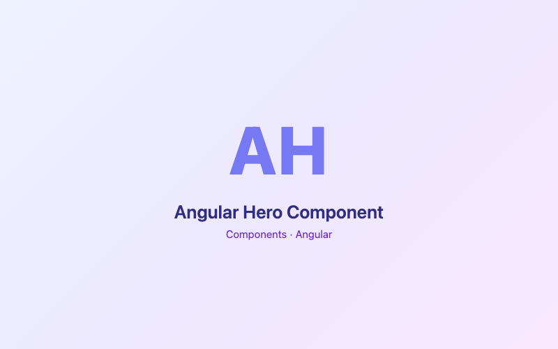 Angular Hero Component preview