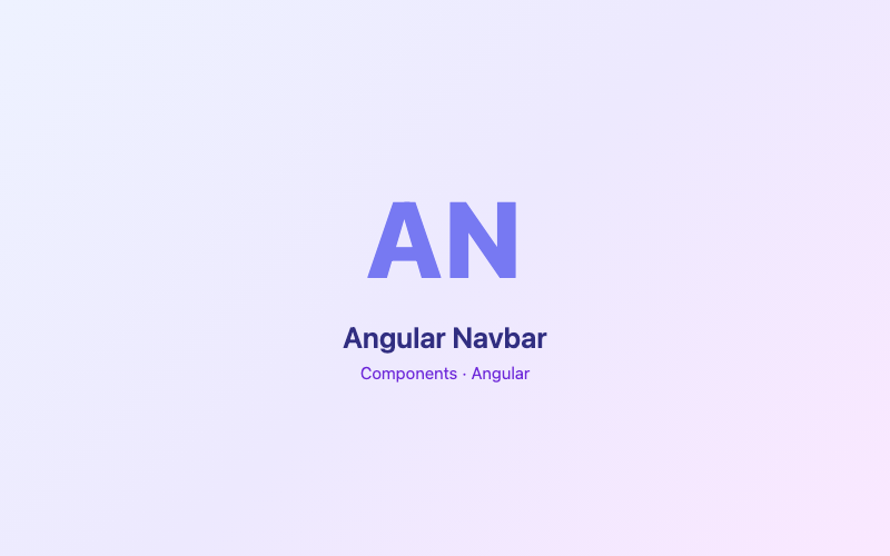 Angular Navbar preview