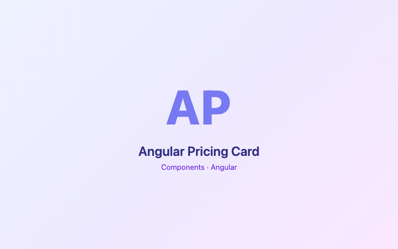 Angular Pricing Card preview