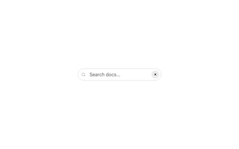 Clearable Search Input preview
