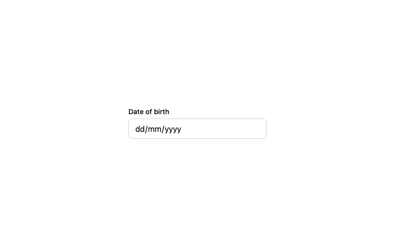 Date Input preview