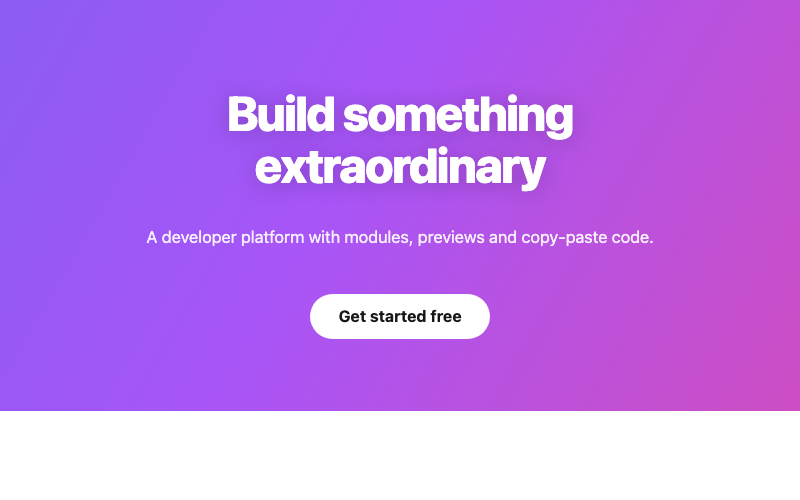 Gradient Hero preview