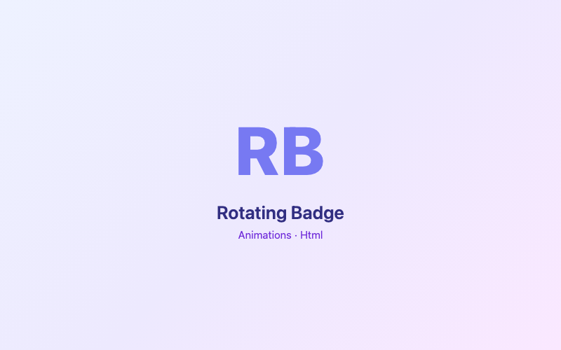 Rotating Badge preview