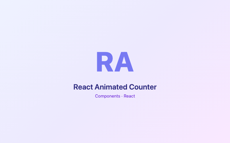 React Animated Counter preview