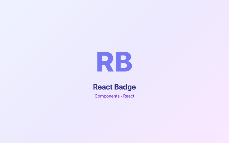 React Badge preview