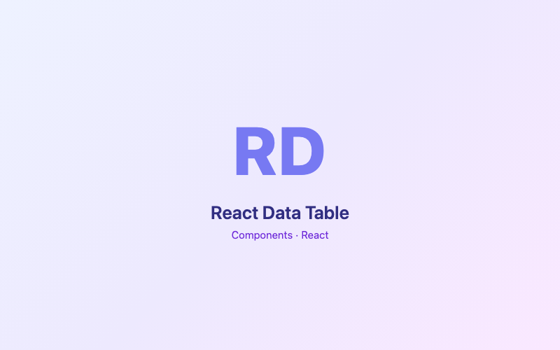 React Data Table preview