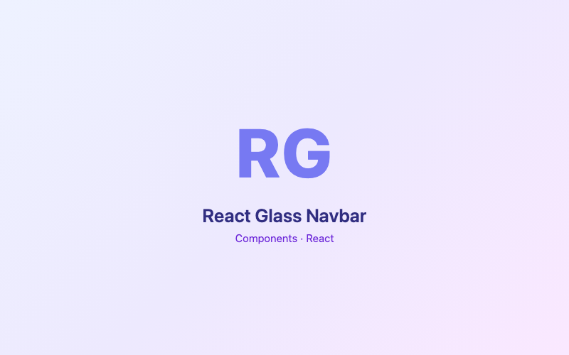 React Glass Navbar preview