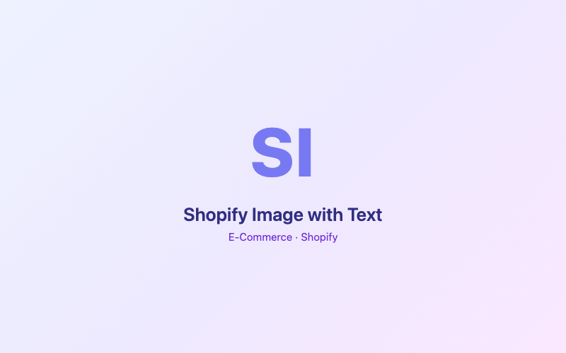 Shopify Image with Text preview