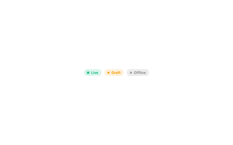 Status Badge preview